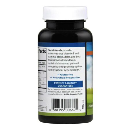 Carlson Labs, Tocotrienols com vitamina E - 180 Cápsulas em Gel - Image 3