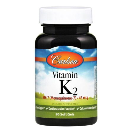 Carlson Labs, Vitamina K2 - 45 mcg - 90 Cápsulas em Gel