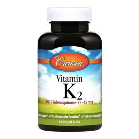 Carlson Labs, Vitamina K2 45 mcg - 180 Cápsulas em Gel