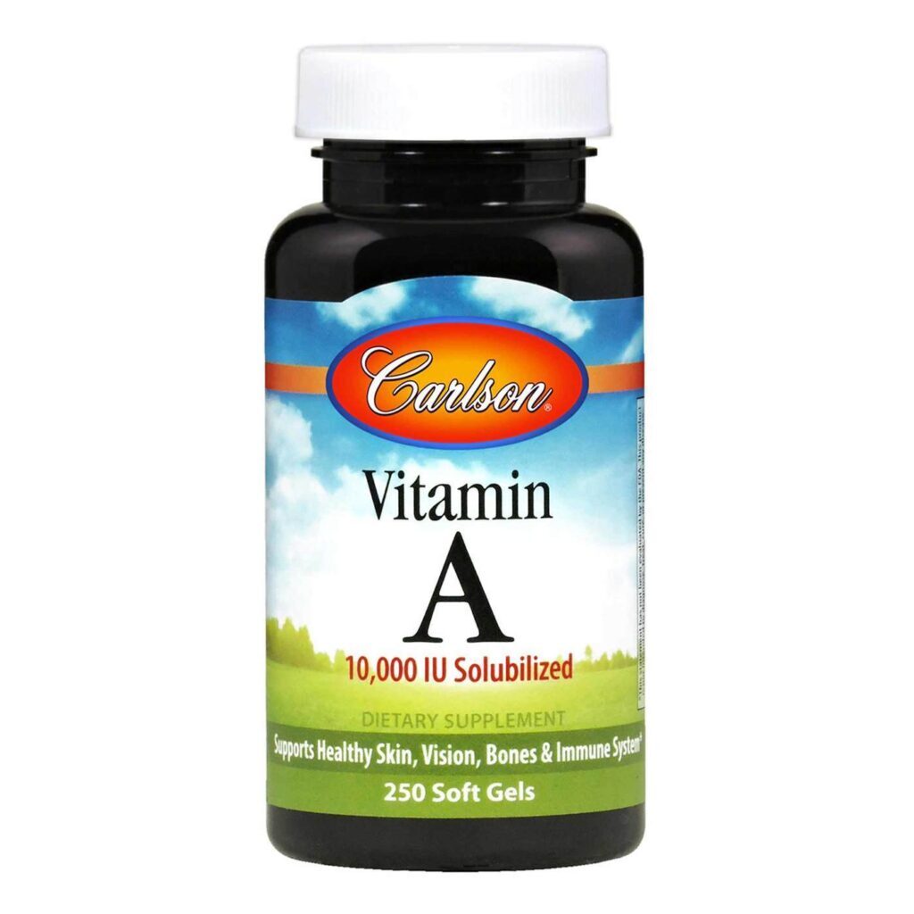 Carlson Labs Vitamina A 10.000 UI Solubilizada: Saúde Essencial em 250 Cápsulas Gel