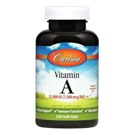 Carlson Labs, Vitamina A 25,000 UI - 250 Cápsulas em Gel