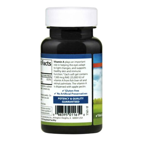 Carlson Labs Vitamina A - 25,000 IU com Pectin - 100 Cápsulas em Gel - Image 3