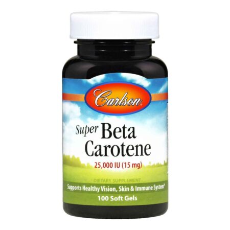 Carlson Labs Super Beta Carotene - 25,000 IU - 100 Cápsulas em Gel