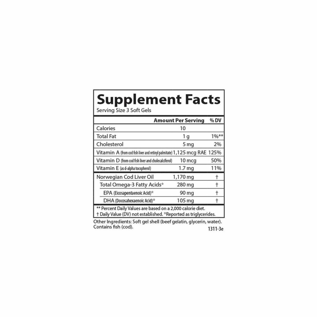 Carlson Labs Óleo de Fígado de Bacalhau 100 Mini Cápsulas Gel - Puro, Rico em Ômega 3 - Imagem 4