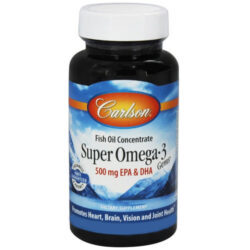 Carlson Labs Super Ômega-3 Gems 500 mg em Gelatina de Peixe - 50 Cápsulas Gel