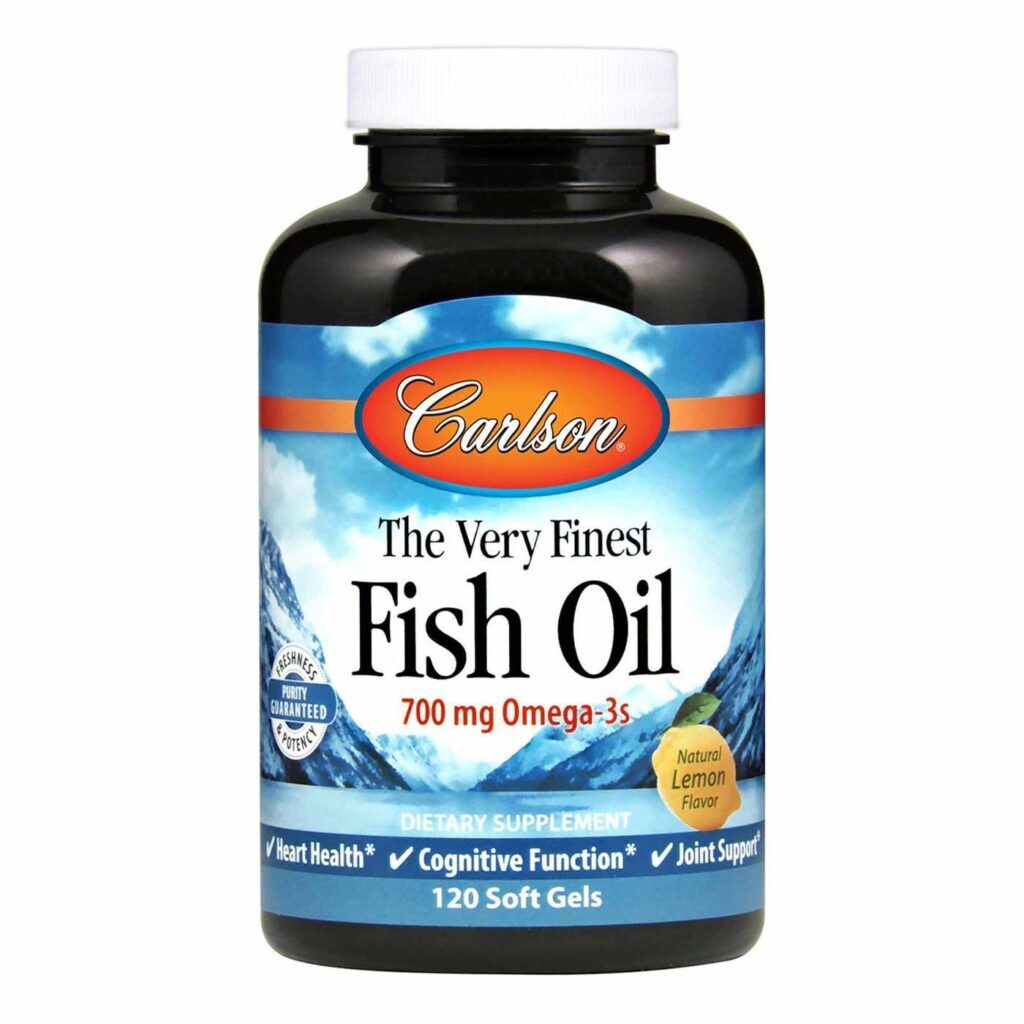 Carlson Labs Óleo de Peixe Mais Puro - 1000 mg - 120 Cápsulas Gel - Saúde Cardiovascular