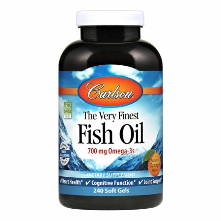 Carlson Labs, The Very Finest Óleo de Peixe 1,000 mg, Sabor Laranja - 240 Cápsulas em Gel