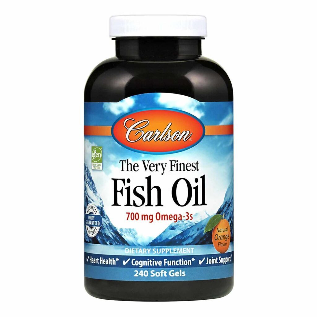 Carlson Labs Óleo de Peixe 1000mg Laranja - 240 Cápsulas Gel - Saúde Completa