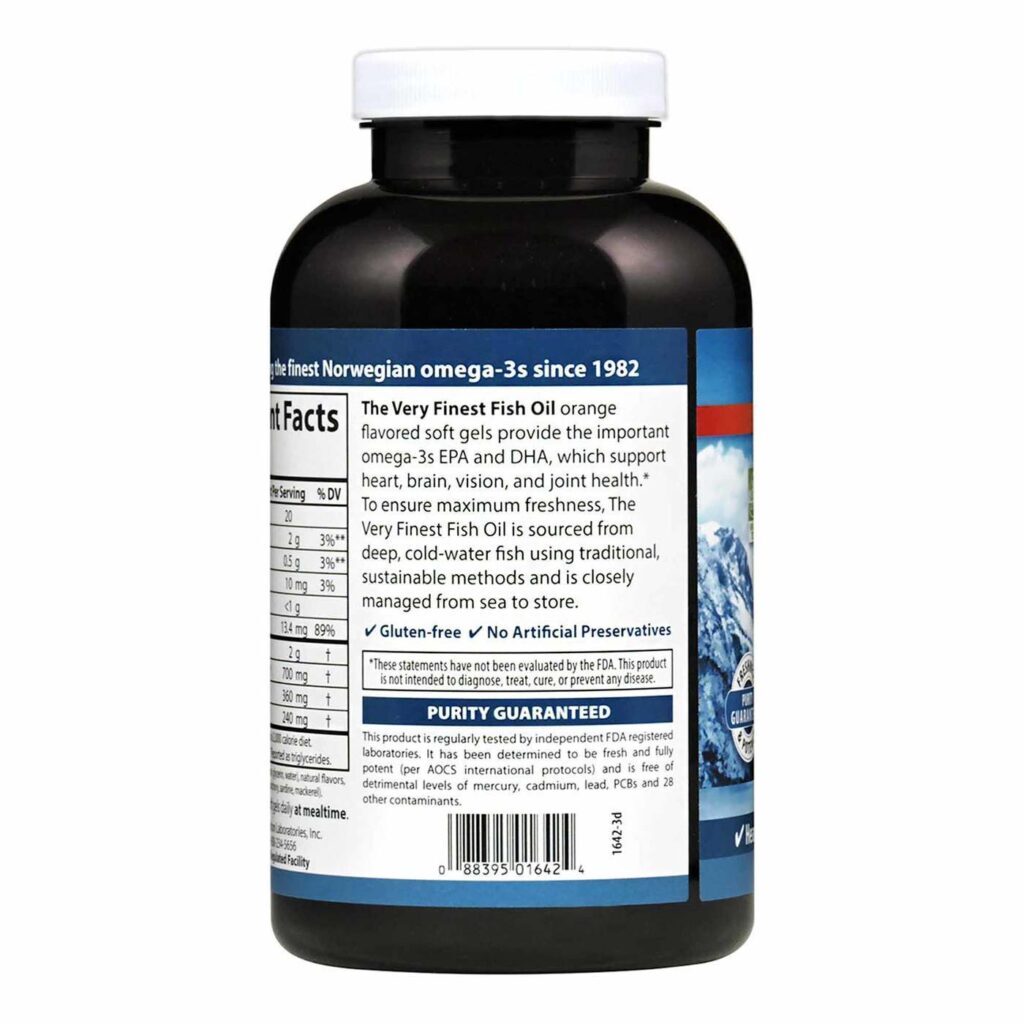 Carlson Labs Óleo de Peixe 1000mg Laranja - 240 Cápsulas Gel - Saúde Completa - Imagem 3