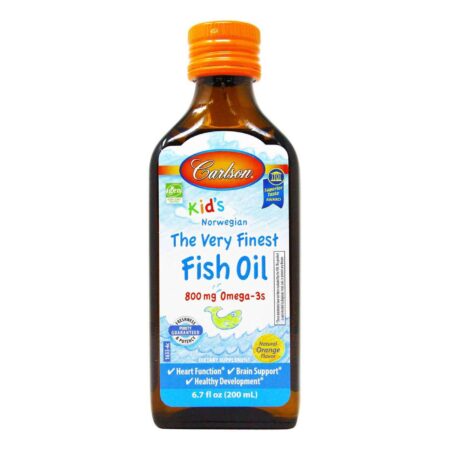 Carlson Labs, Óleo de Peixe Norueguês Kid's, Laranja - 200 ml