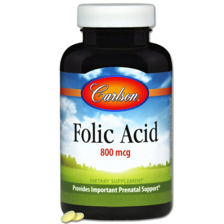 Carlson Labs Folic Acid - 800 mcg - 300 Tabletes