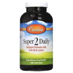 Carlson Labs Super 2 Daily® com Óleo de Peixe e Luteína - 180 Cápsulas em Gel | Saúde Ocular e Geral