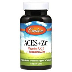 Carlson Labs ACES + Zn® - 60 Cápsulas em Gel: Ação Antioxidante Completa