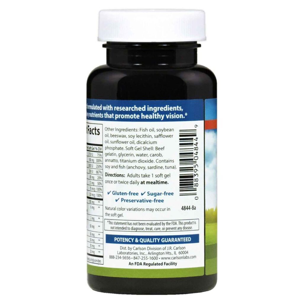 Carlson Labs Albe Eyes - 30 Cápsulas em Gel para Saúde Ocular - Imagem 3
