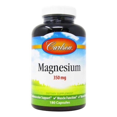 Carlson Labs, Magnésio 350 mg - 180 Cápsulas