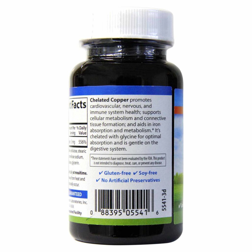 Carlson Labs Quelato de Cobre 5 mg - 100 Tabletes: Essencial para sua Saúde - Imagem 3