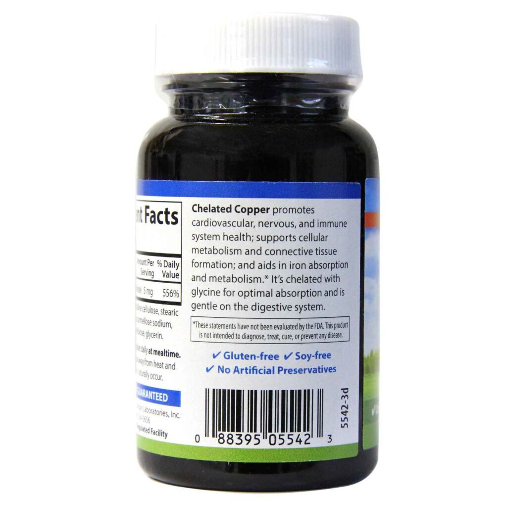 Carlson Labs Cobre Quelatado 5 mg - 250 Comprimidos: Essencial para a Saúde no Brasil - Imagem 3