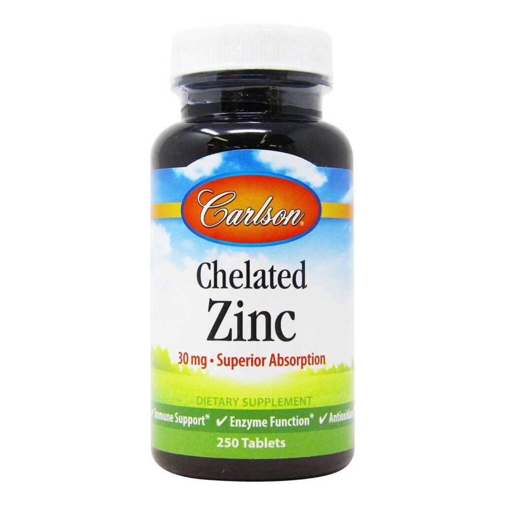 Carlson Labs Quelatado de Zinco 30mg - 250 Tabletes | Suporte Imunológico no Brasil