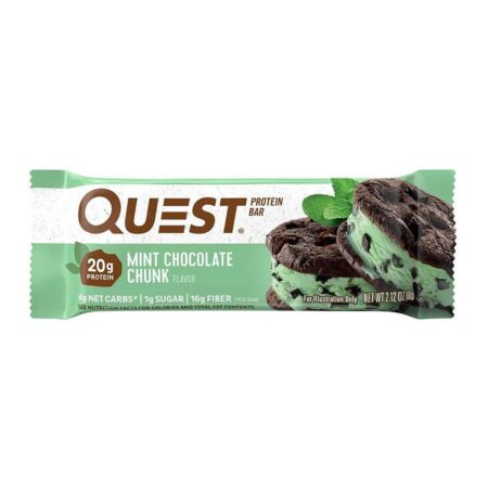 Barra de Proteína Mint Chocolate Chunk Quest Nutrition 60 gr - 12 Unidades