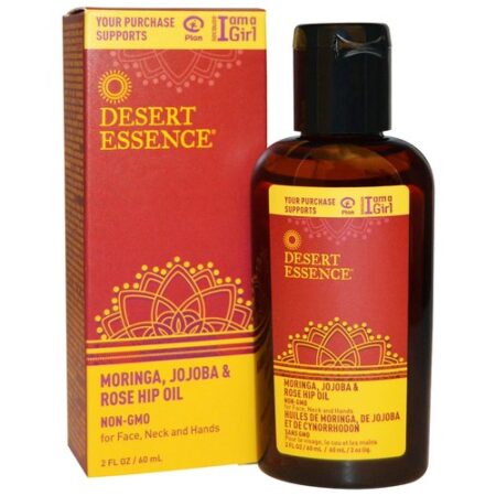 Desert Essence, Óleo de Moringa Jojoba & Rosa Mosqueta - 60 ml (2 fl oz)