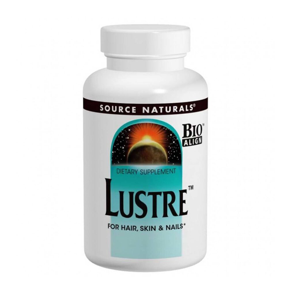 Source Naturals Lustre Fórmula para Cabelos, Peles e Unhas - 45 Comprimidos: Brilho e Vitalidade Natural