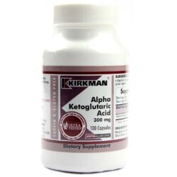 Kirkman Labs Ácido Alfa-Cetoglutárico 300 mg Hipoalergênico – 100 Cápsulas Vegetarianas