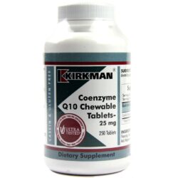 Kirkman Labs Coenzima Q10 25mg 250 Comprimidos Mastigáveis para Energia e Bem-Estar