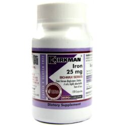 Kirkman Labs Ferro 25 mg - 120 Cápsulas Vegetarianas para Vitalidade