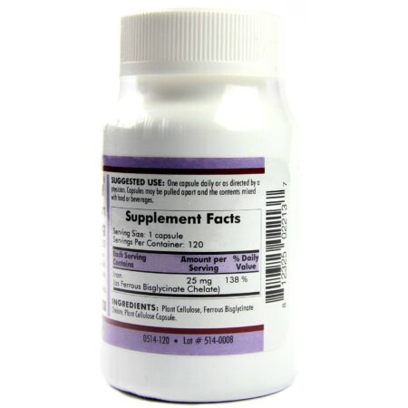 Kirkman Labs, Ferro 25 mg - 120 Cápsulas Vegetarianas - Image 2