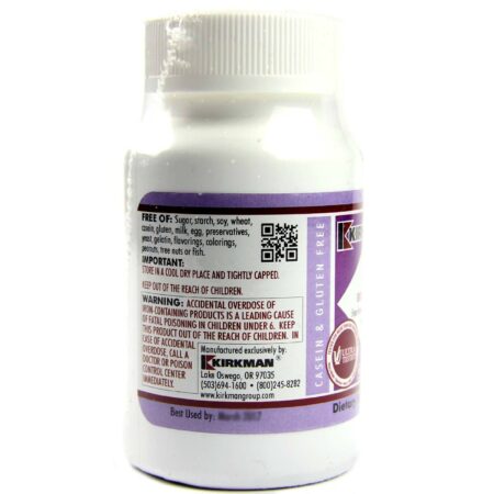 Kirkman Labs, Ferro 25 mg - 120 Cápsulas Vegetarianas - Image 3