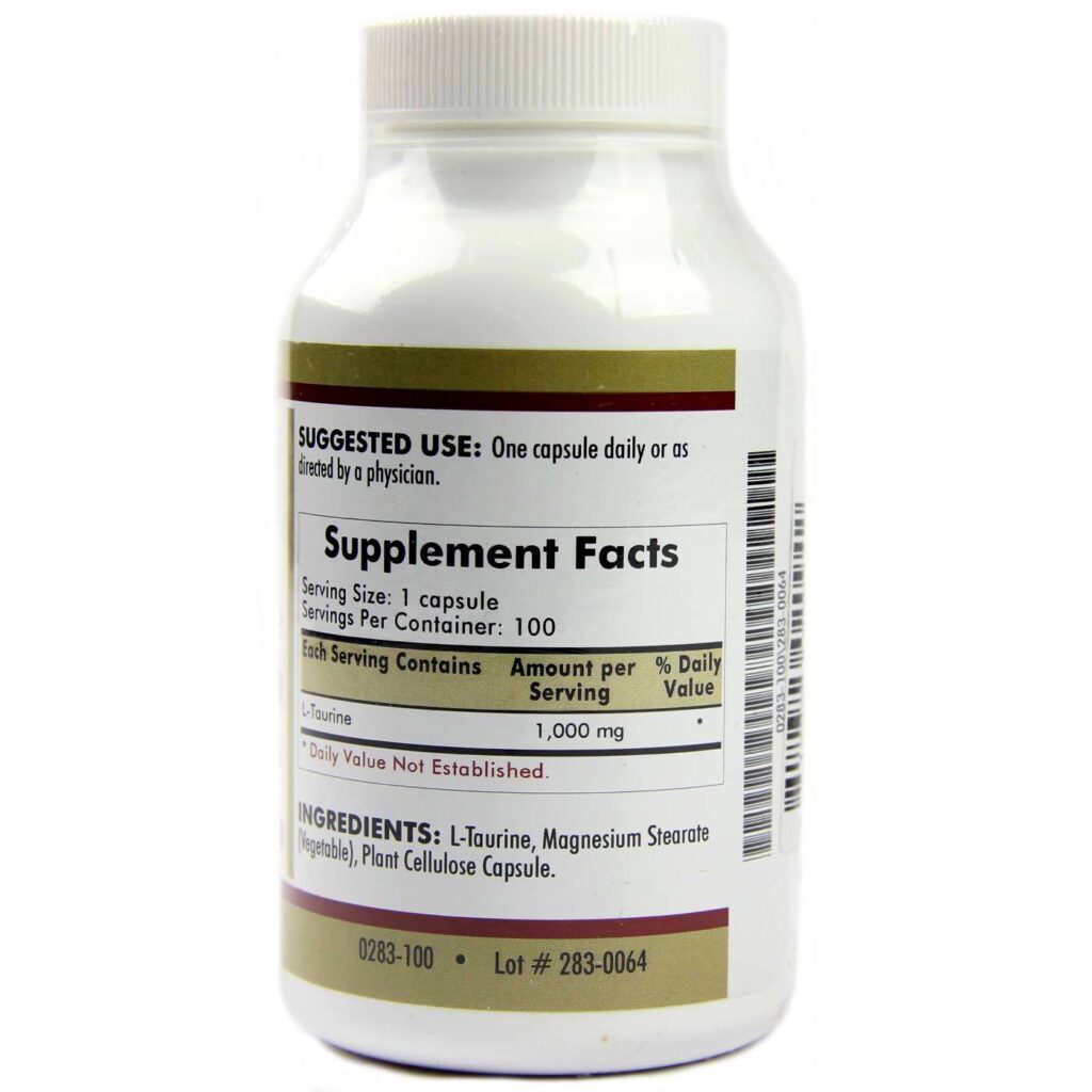 Kirkman Labs L-Taurina 1000 Mg - 100 Cápsulas Vegetarianas - Suporte Essencial - Imagem 2