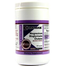 Kirkman Labs Quelato de Bisglicinato de Magnésio Hipoalergênico - 250 Cápsulas Vegetarianas