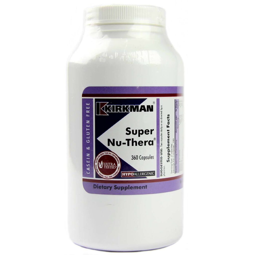 Kirkman Labs Super Nu-Thera®: Multivitamínico Vegano 360 Cápsulas para Bem-Estar Integral