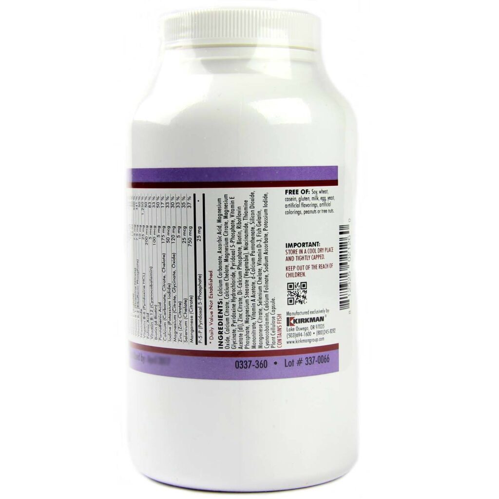 Kirkman Labs Super Nu-Thera®: Multivitamínico Vegano 360 Cápsulas para Bem-Estar Integral - Imagem 3
