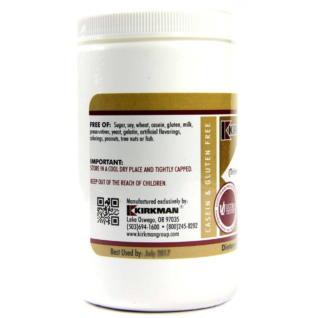Kirkman Labs TMG com Ácido Fólico e B12 - 227g (8 oz) - Otimizador Metilador - Imagem 3