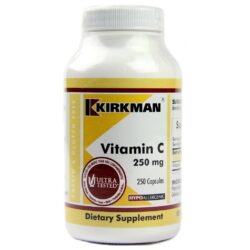 Kirkman Labs Vitamina C 250mg - 250 Cápsulas Vegetarianas - Antioxidante Essencial