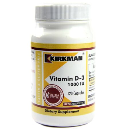 Kirkman Labs, Vitamina D-3 1,000 IU - 120 Cápsulas Vegetarianas