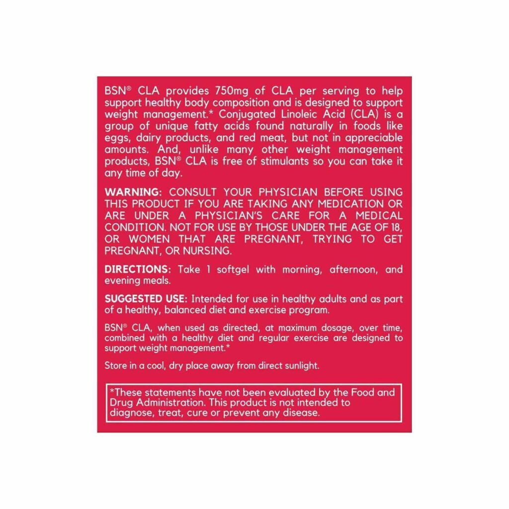 BSN DNA Series CLA - 750 mg - 180 Cápsulas em Gel: Otimize seu Bem-Estar - Imagem 3