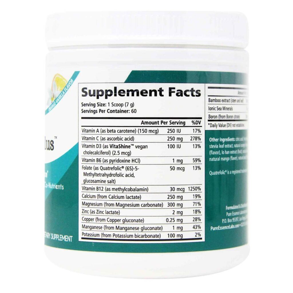 Pure Essence Labs Ionic-Fizz Cálcio Plus - 420g: Energia e Saúde Óssea Completa - Imagem 2