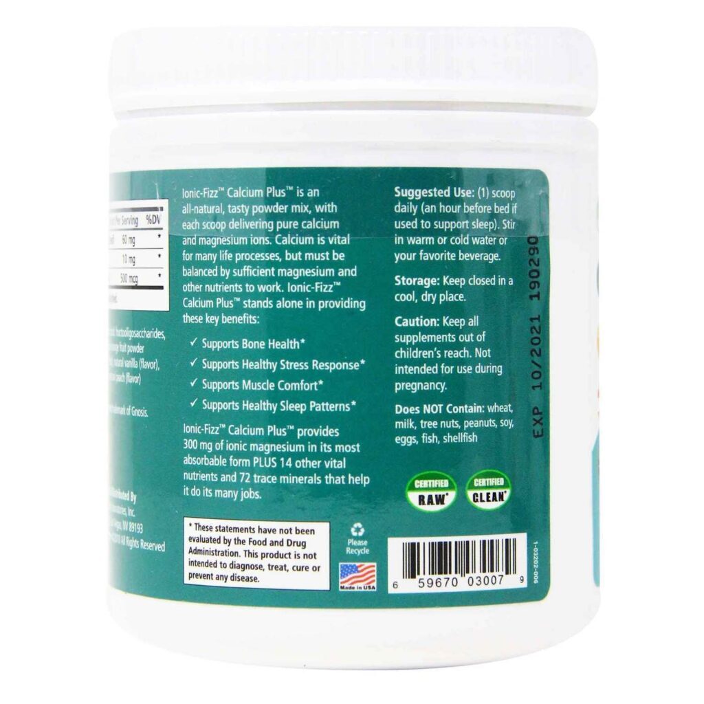 Pure Essence Labs Ionic-Fizz Cálcio Plus - 420g: Energia e Saúde Óssea Completa - Imagem 4