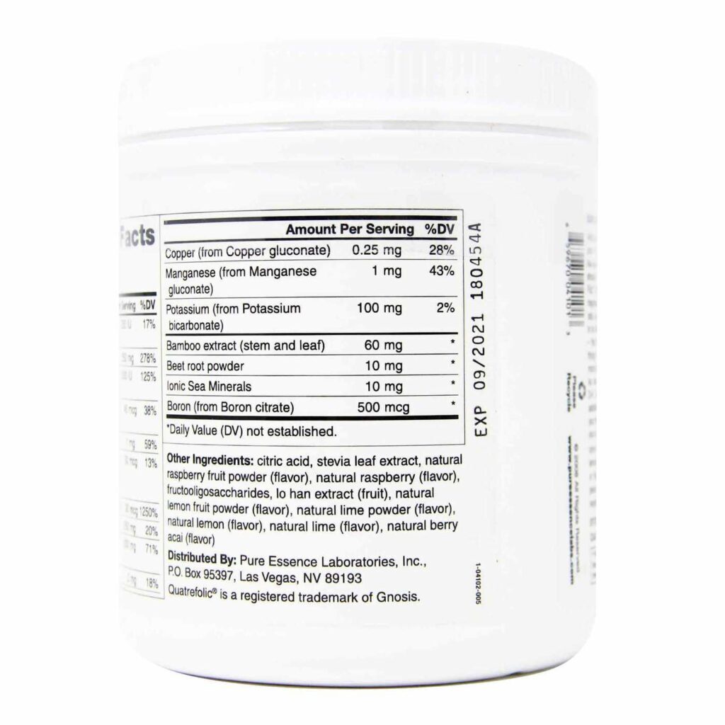 Pure Essence Labs Super D-K Calcium Plus Limonada de Framboesa 420g - Ossos Fortes e Saúde Completa - Imagem 3