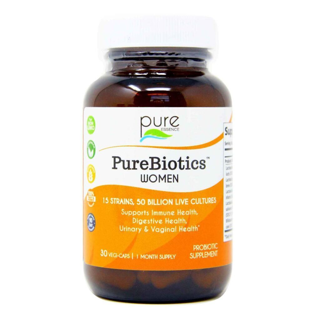 Purebiotics Women Pure Essence Labs: Probiótico Vegetarianos 30 Cápsulas para Saúde Intestinal