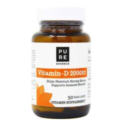 Pure Essence Labs Vitamina D 2000 IU - 30 Cápsulas Vegetarianas Essenciais