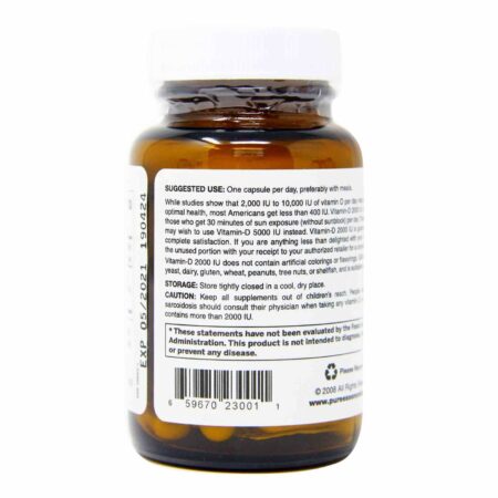 Pure Essence Labs Vitamina-D 2000 IU - 30 Cápsulas Vegetarianas - Image 2