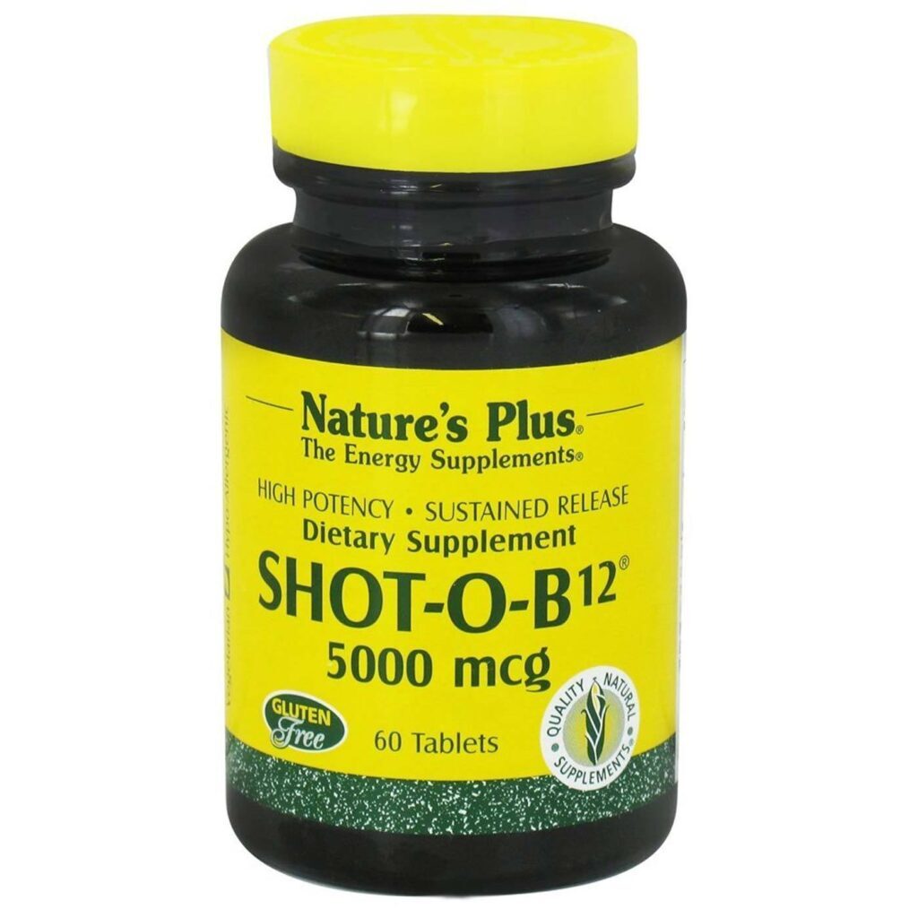 Nature's Plus Shot-O-B12® 5000 mcg - 60 Tabletes: Energia e Bem-Estar Essenciais