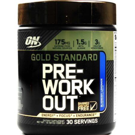 Optimum Nutrition Gold Standard Pré-Treino, Limonada de mirtilo - 30 Servings