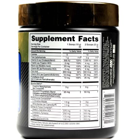 Optimum Nutrition Gold Standard Pré-Treino, Limonada de mirtilo - 30 Servings - Image 2