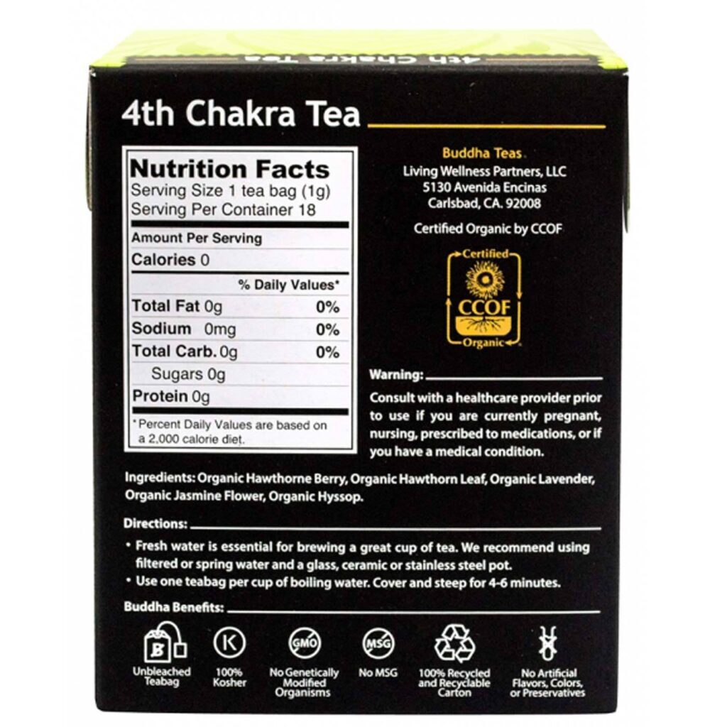 Buddha Teas Chá do 4º Chakra Anahata 18 Saquinhos - Equilíbrio Emocional e Paz Interior - Imagem 2