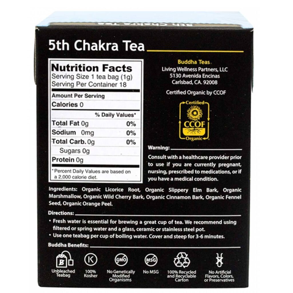 Buddha Teas 5º Chakra Tea - Chá de Meditação Vishuddha 18 Sachês - Imagem 2