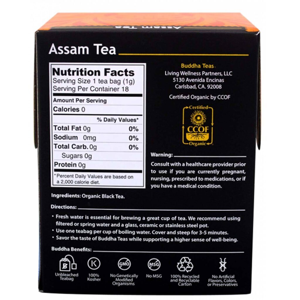 Buddha Teas Chá Preto Assam 18 Sachês - Puro Sabor e Energia Natural - Imagem 2
